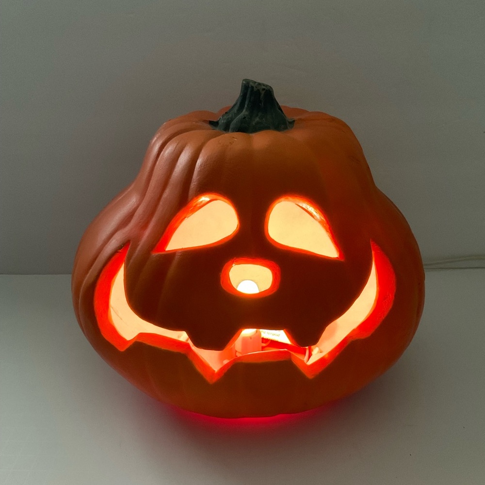 Vintage Gemmy Ind. Halloween Light Up/Plug In Jack-O-Lantern